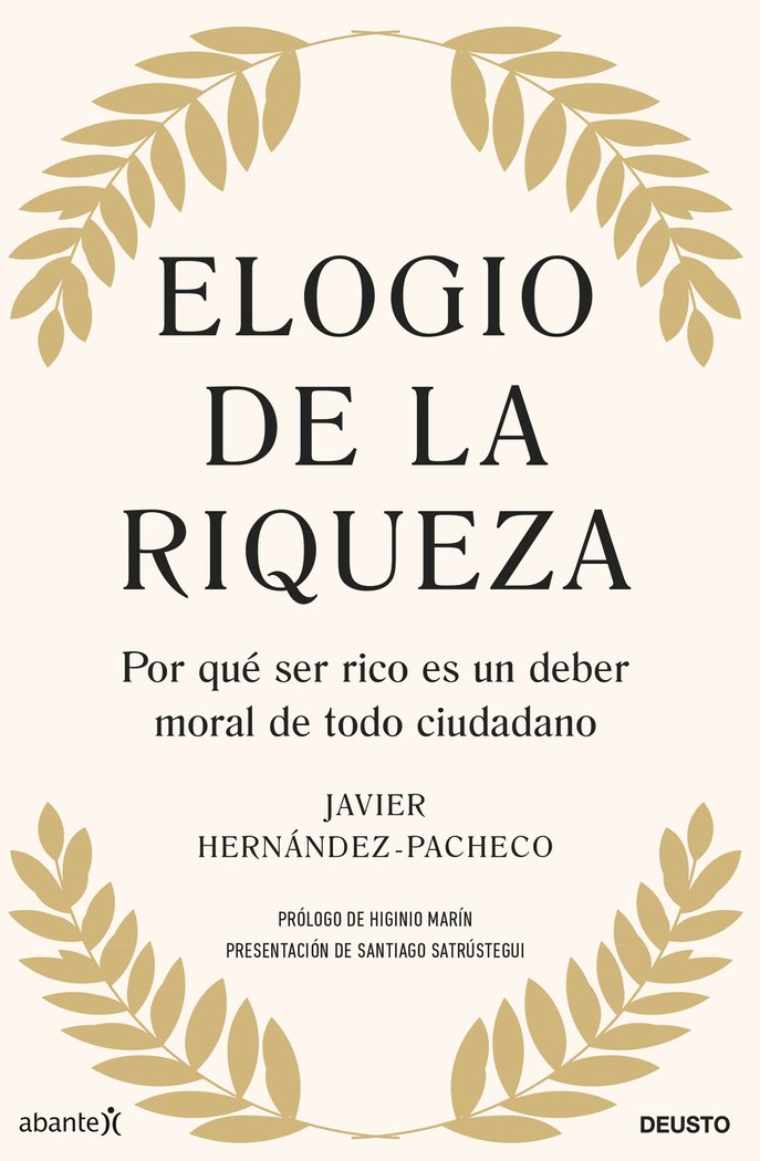 ELOGIO DE LA RIQUEZA, de JAVIER HERNANDEZ-PACHECO | portada del libro