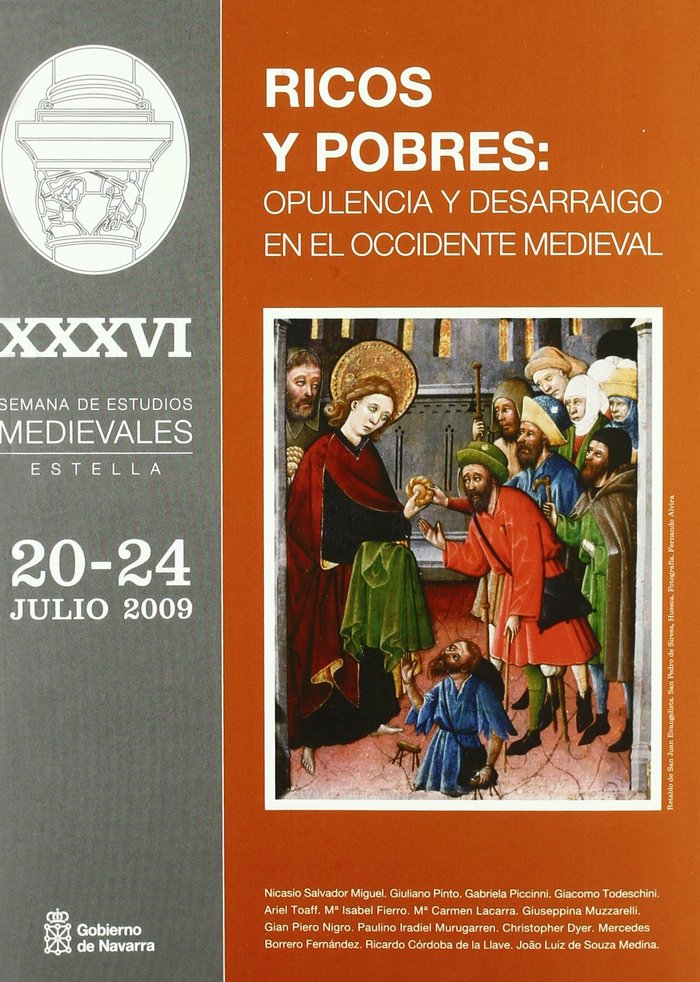 Ricos y pobres: opulencia y desarraigo en el Occidente medieval, de Varios autores | portada del libro