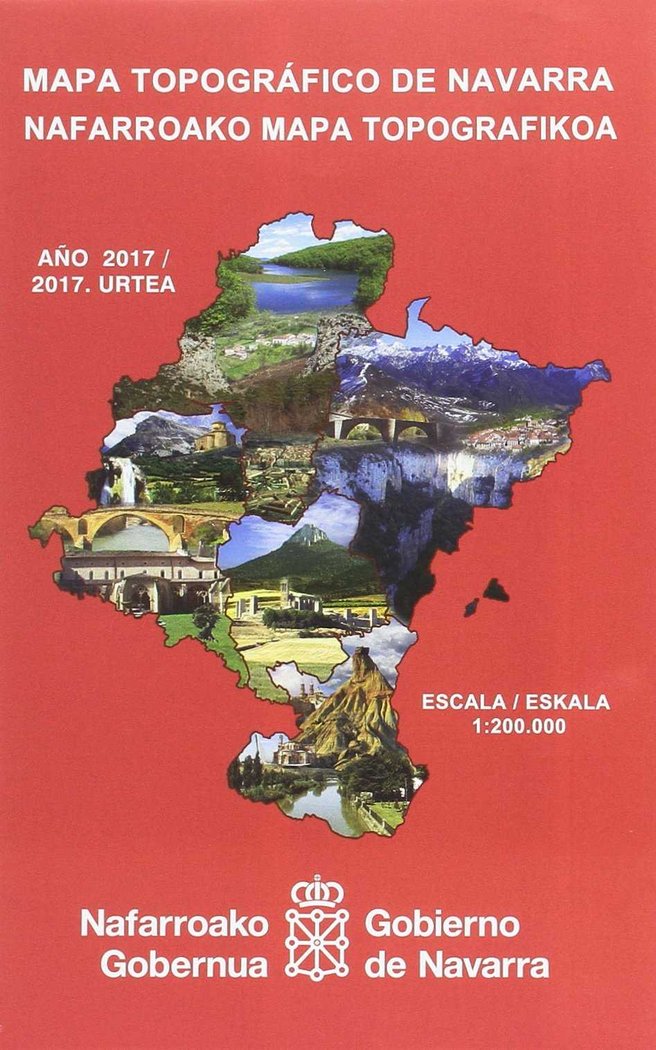 Mapa topográfico de Navarra, E 1:200.000 / Nafarroako mapa topografikoa, E 1:200.000, de Departamento de Desarrollo Económico