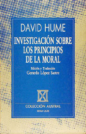 Investigación sobre los principios de la moral, de Hume | portada del libro