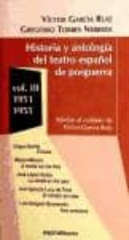 Historia y antología del teatro español de posguerra (1951-1955). Vol., de Víctor García Ruiz | portada del libro