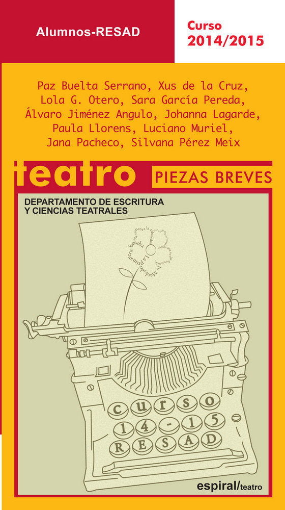 Alumnos. Teatro Piezas Breves. Curso 2014-2015, de Correa, Lola | portada del libro