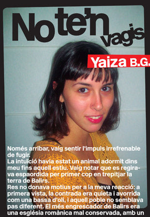 No te'n vagis, de B.G., Yaiza | portada del libro