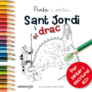 Pinta i escriu Sant Jordi i el drac, de Canyelles, Anna | portada del libro