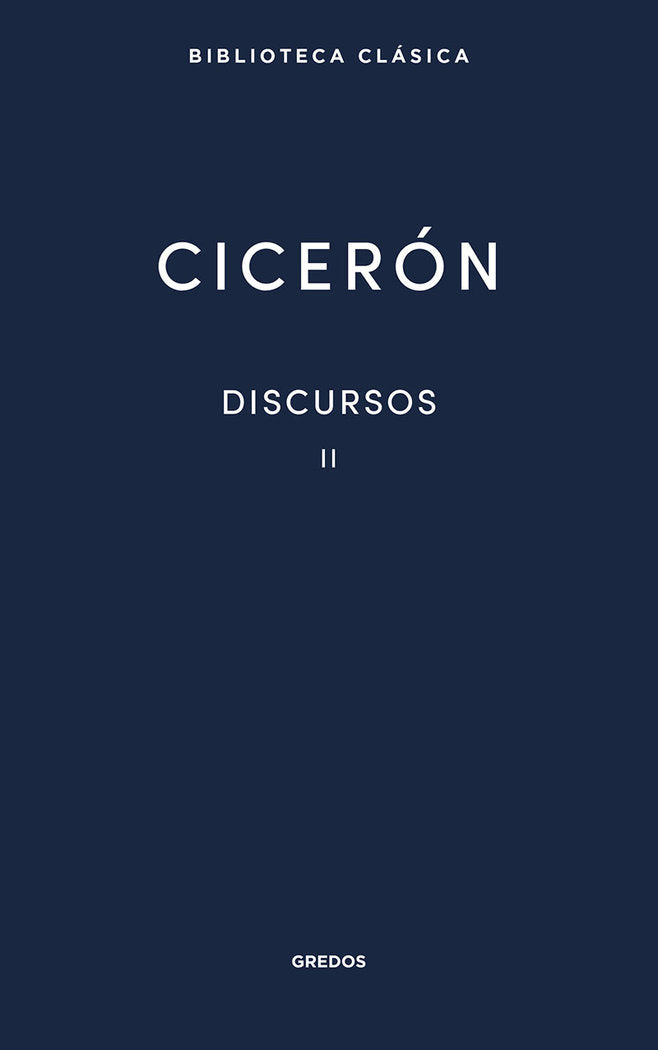 DISCURSOS VOL. II, de Cicerón Marco Tulio | portada del libro