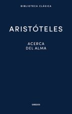 ACERCA DEL ALMA, de Aristóteles | portada del libro