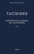 HISTORIA DE LA GUERRA DEL PELOPONESO. LIBROS V-VI, de Tucídides | portada del libro