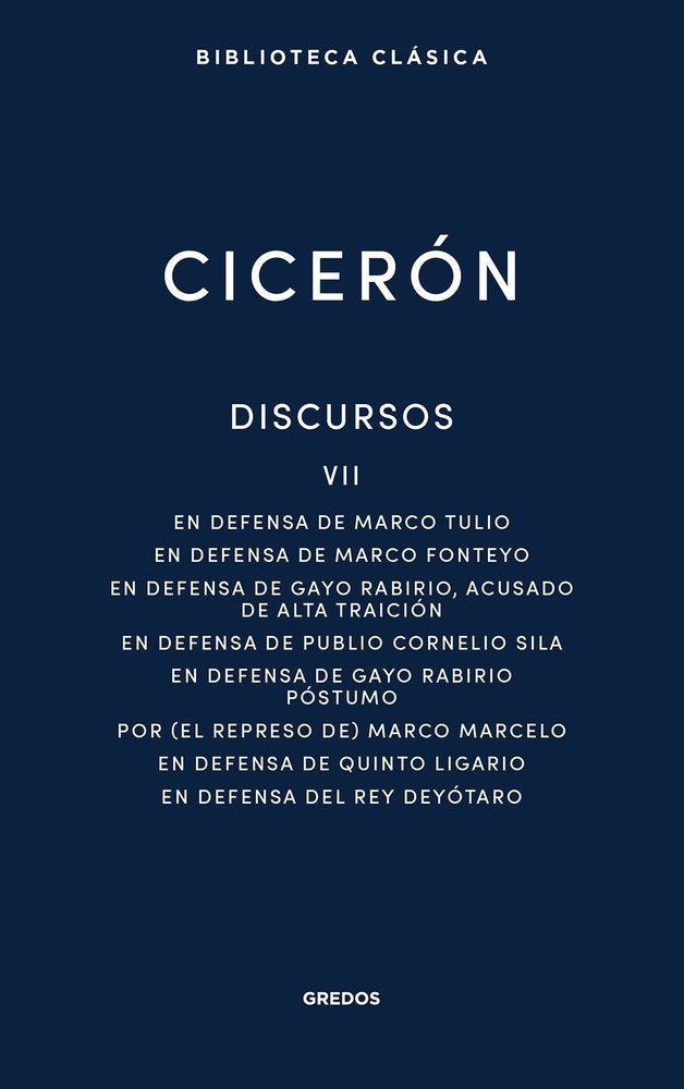 DISCURSOS VII, de CICERON | portada del libro