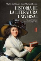 HISTORIA DE LA LITERATURA UNIVERSAL II, de Martín de Riquer | portada del libro