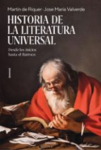 HISTORIA DE LA LITERATURA UNIVERSAL I, de Martín de Riquer | portada del libro