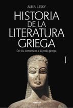 HISTORIA DE LA LITERATURA GRIEGA I, de Albin Lesky | portada del libro