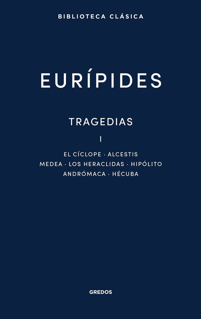 TRAGEDIAS I, de EURIPIDES | portada del libro