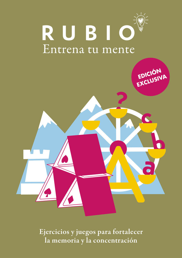 EJERCICIOS Y JUEGOS PARA FORTALECER LA MEMORIA Y LA CONCENTRACION (EDICION EXCLU, de CUADERNOS RUBIO | portada del libro