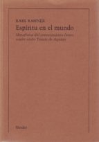 ESPIRITU EN EL MUNDO, de Karl Rahner | portada del libro