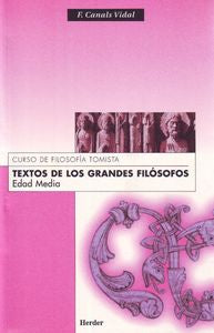 Textos de los grandes filósofos. Edad Media, de Canals Vidal, Francisco | portada del libro