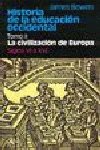 Historia de la educación occidental, de Bowen, James | portada del libro
