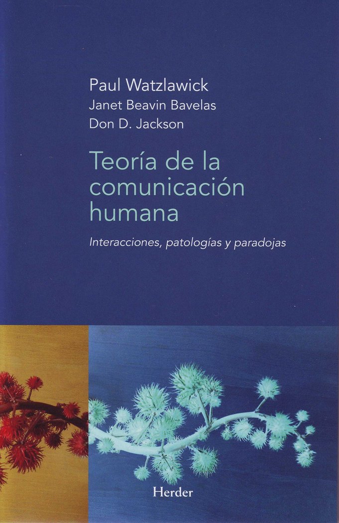 Teoría de la comunicación humana, de Watzlawick, Paul | portada del libro