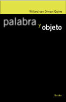 Palabra y objeto, de van Orman Quine, Willard | portada del libro