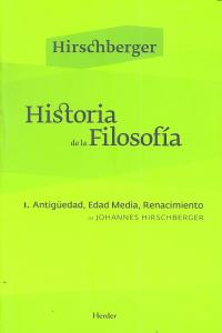 Historia de la Filosofía, de Hirschberger, Johannes | portada del libro