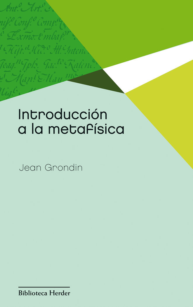 Introducción a la metafísica, de Grondin, Jean | portada del libro