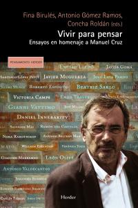 Vivir para pensar, de Roldán, Concha | portada del libro