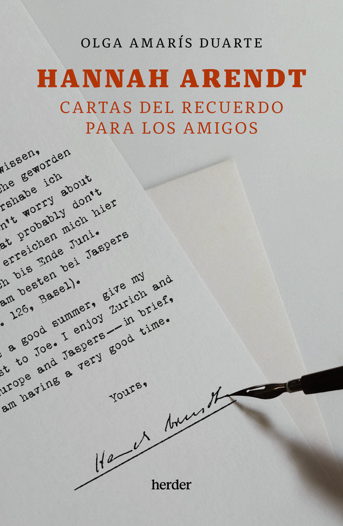 Hannah Arendt. Cartas del recuerdo para los amigos, de AMARIS DUARTE, OLGA | portada del libro