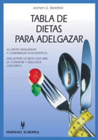 Tabla de dietas para adelgazar, de Bielefeld, Jochen G. | portada del libro