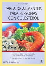 Tabla de alimentos para personas con colesterol, de Pospisil, Edita | portada del libro