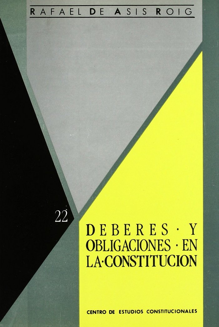 DEBERES Y OBLIGACIONES EN LA CONSTITUCION, de ASIS ROIG | portada del libro