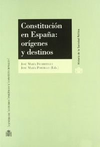 Constitución en España., de José María Iñurritegui Rodríguez | portada del libro