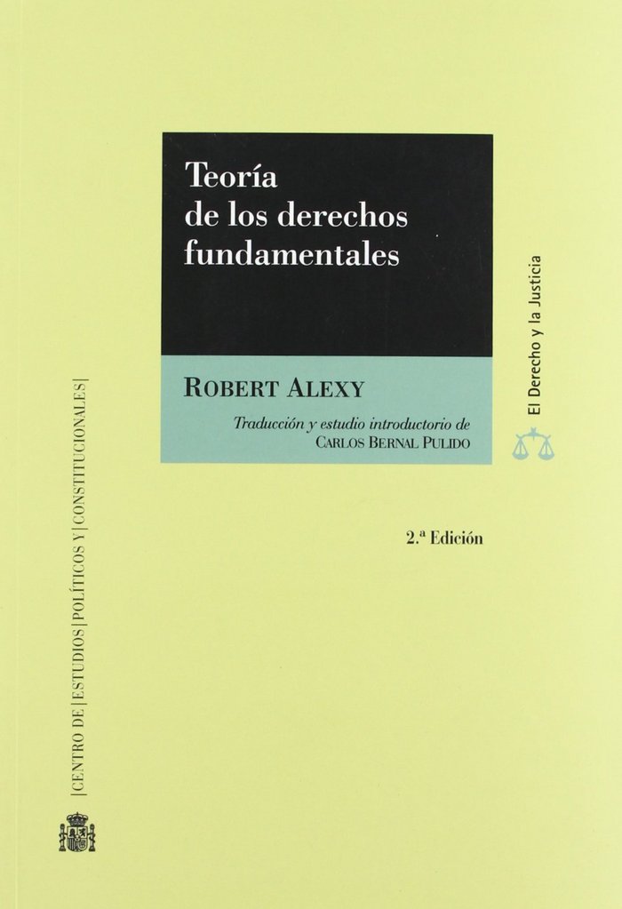 Teoría de los derechos fundamentales, de Alexy | portada del libro