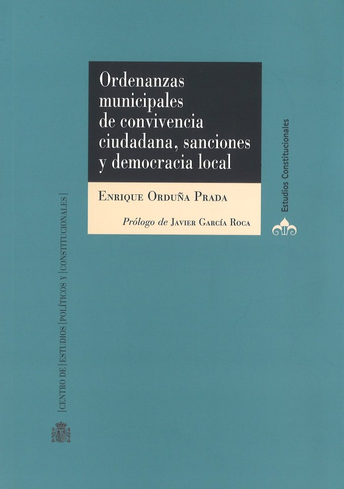 Ordenanzas municipales de convivencia ciudadana, sanciones y democracia local, de Orduña Prada, Enrique | portada del libro
