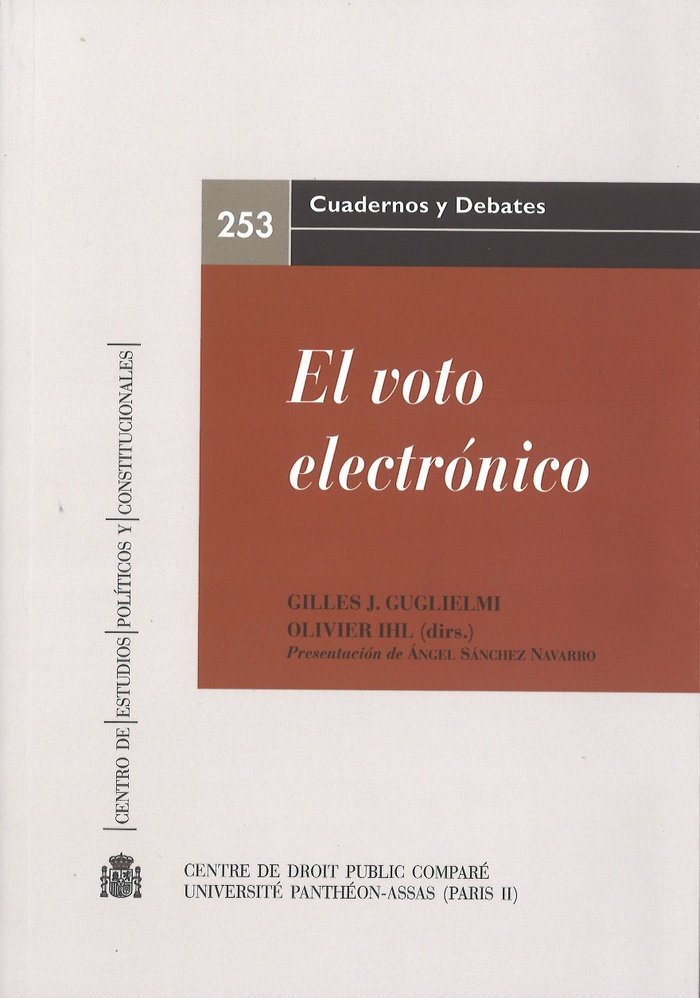 El voto electrónico, de Varios autores | portada del libro