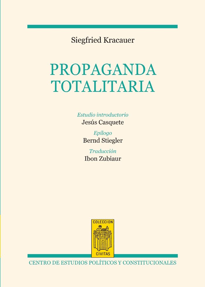 Propaganda totalitaria, de Krakauer, Siegfried | portada del libro