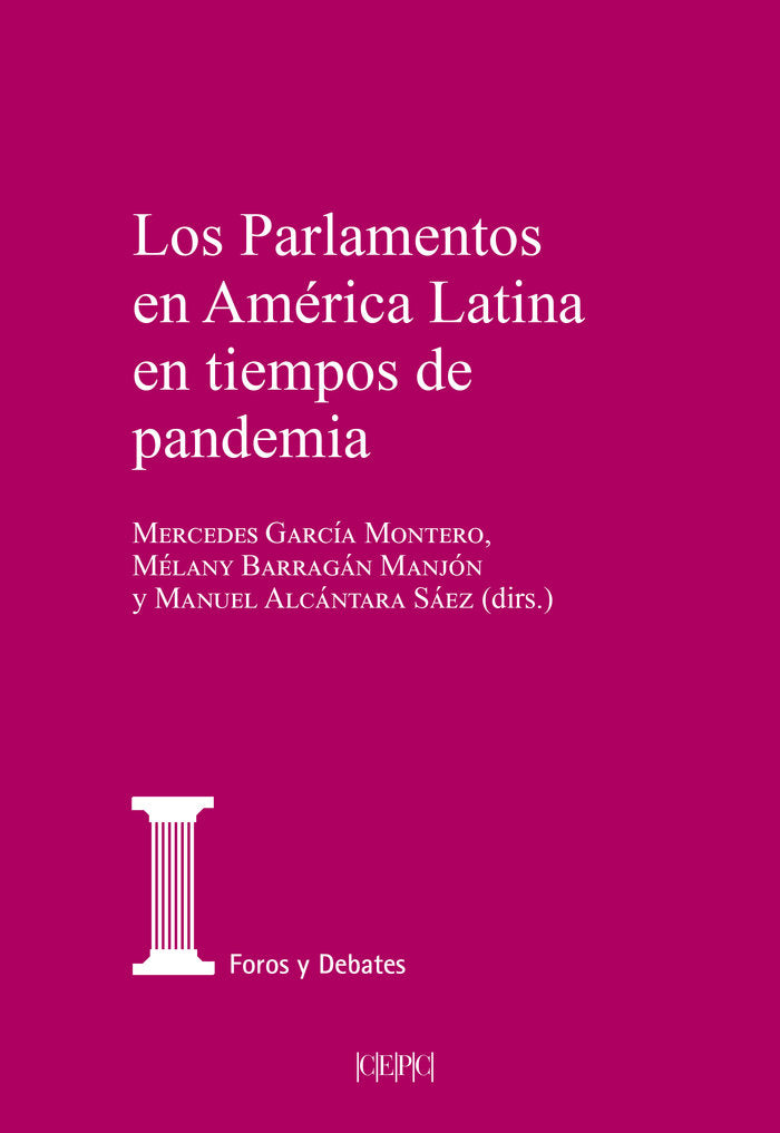 LOS PARLAMENTOS EN AMERICA LATINA EN TIEMPOS DE PANDEMIA | portada del libro