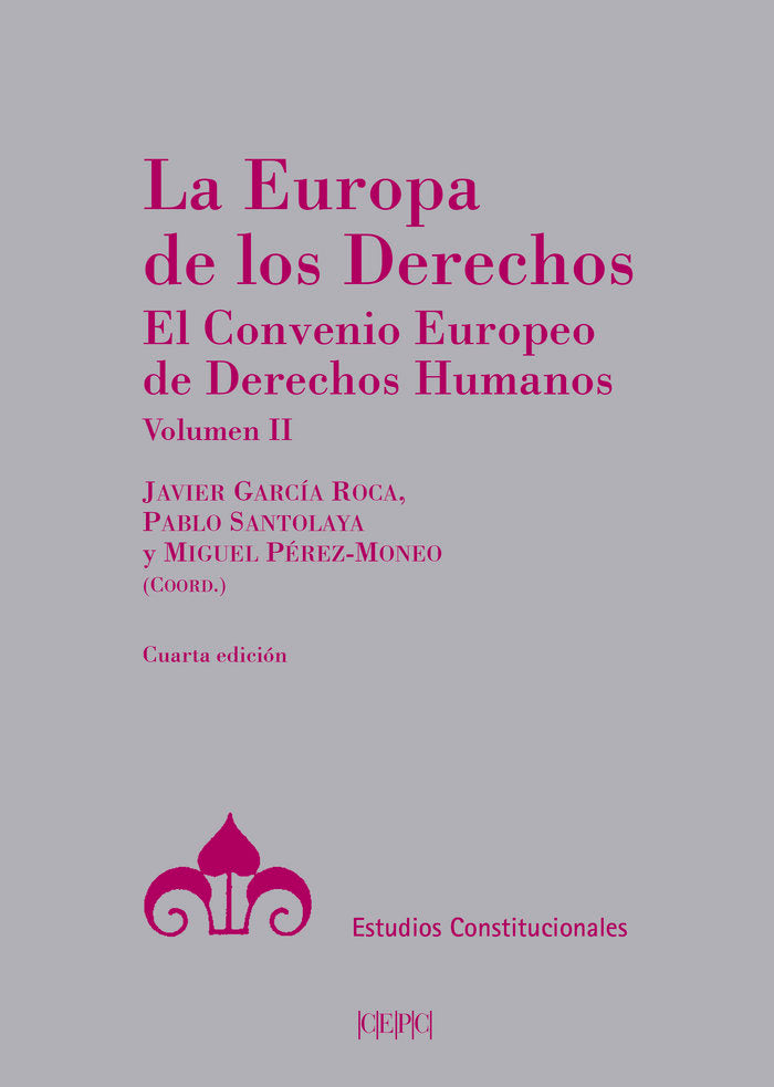 LA EUROPA DE LOS DERECHOS, de GARCIA ROCA, JAVIER | portada del libro