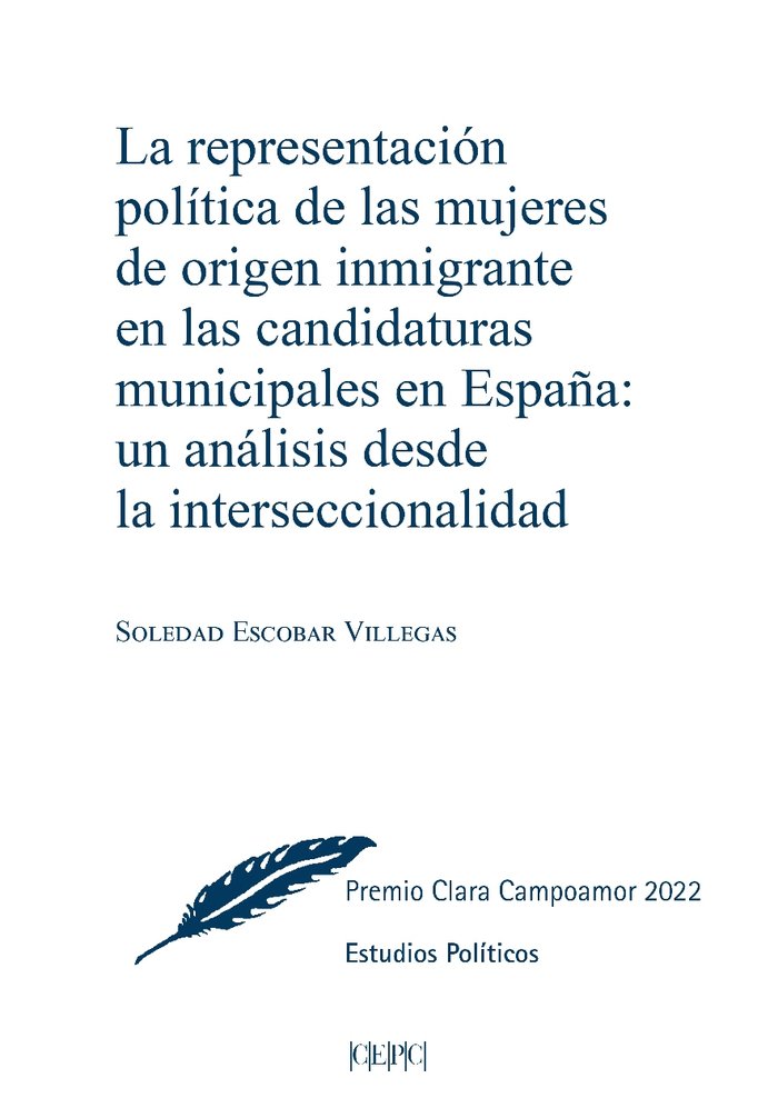 LA REPRESENTACION POLITICA DE LAS MUJERES DE ORIGEN INMIGRA, de ESCOBAR VILLEGAS, SOLEDAD | portada del libro