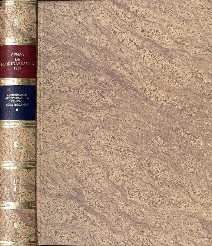 Censo de 1787 : Floridablanca. Tomo 6. Comunidades autónomas del Centro Mediterráneo | portada del libro