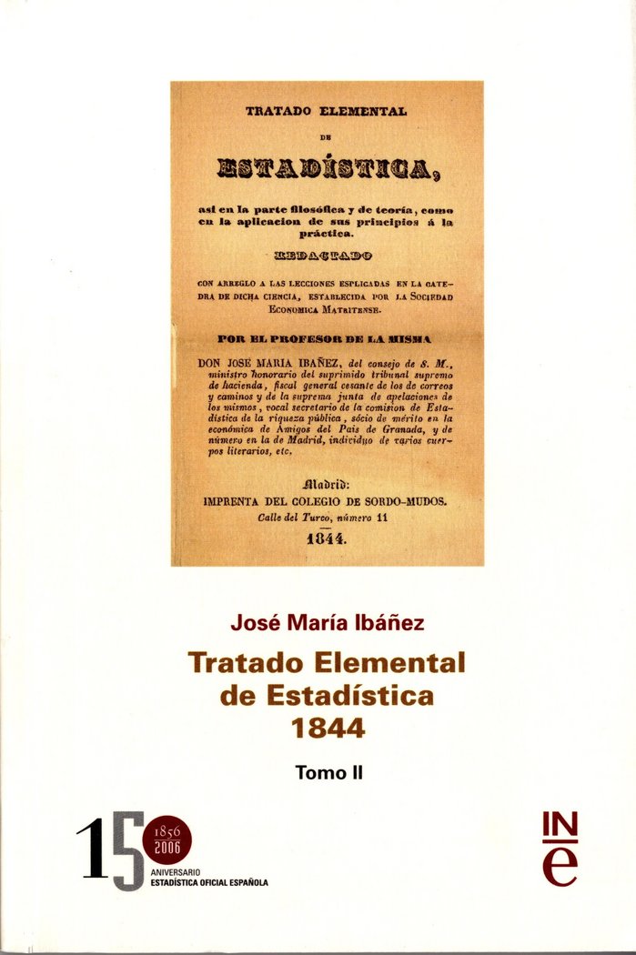Tratado elemental de Estadística 1844.Tomo II, de Ibáñez, Jose María (1793-1856) | portada del libro