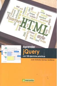 Aprender jquery con 100 ejercicios practicos | portada del libro