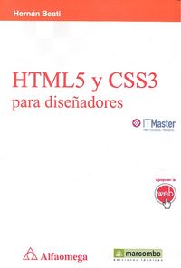 HTML5 y CSS3 para diseñadores, de Beati, Hernán | portada del libro