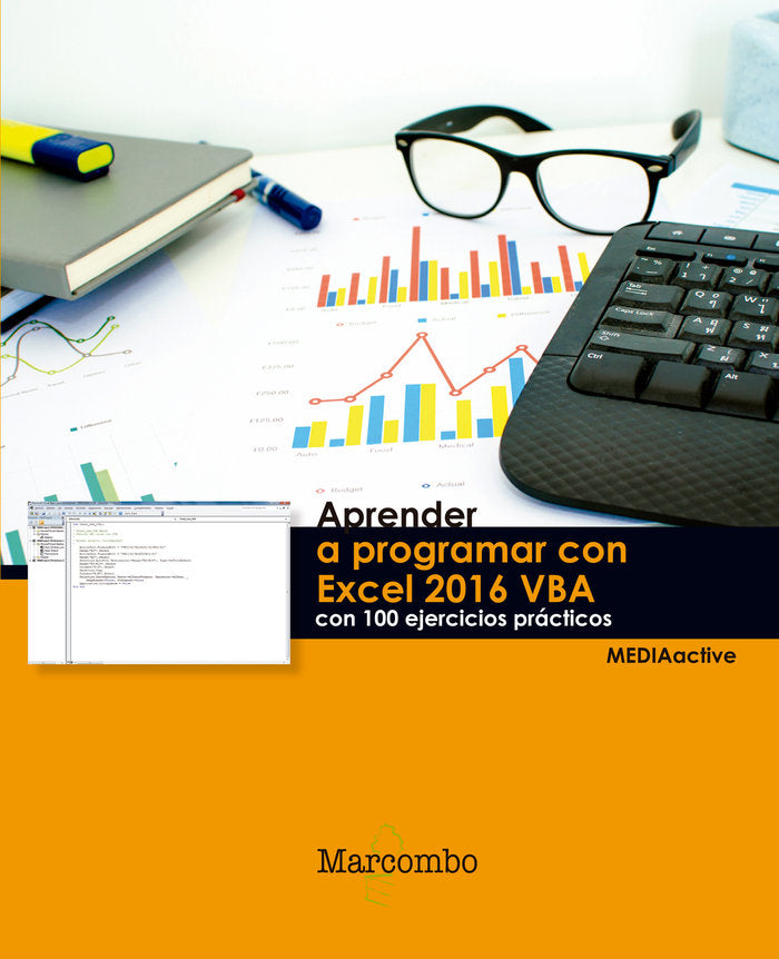 Aprender a programar con Excel 2016 VBA con 100 ejercicios, de  | portada del libro