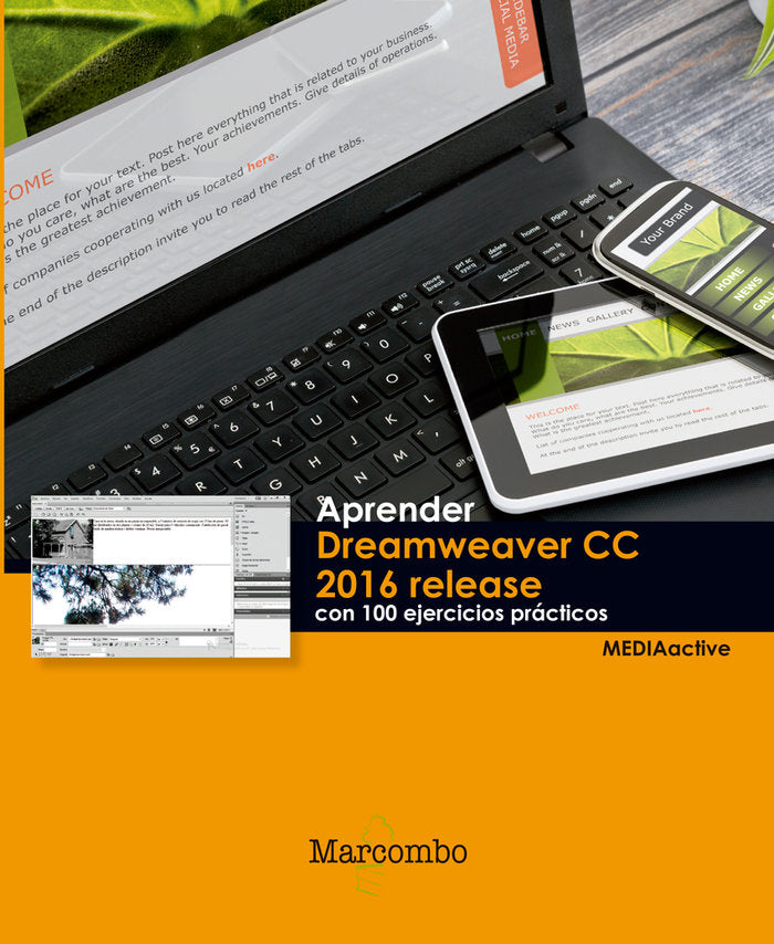 Aprender Dreamweaver CC release 2016 con 100 ejercicios prácticos, de , MEDIAACTIVE | portada del libro