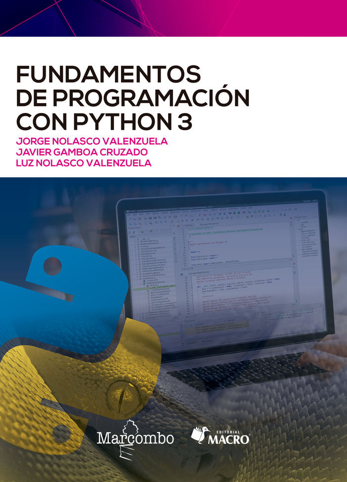 FUNDAMENTOS DE PROGRAMACION CON PYTHON 3, de NOLASCO, JORGE SANTIAGO | portada del libro