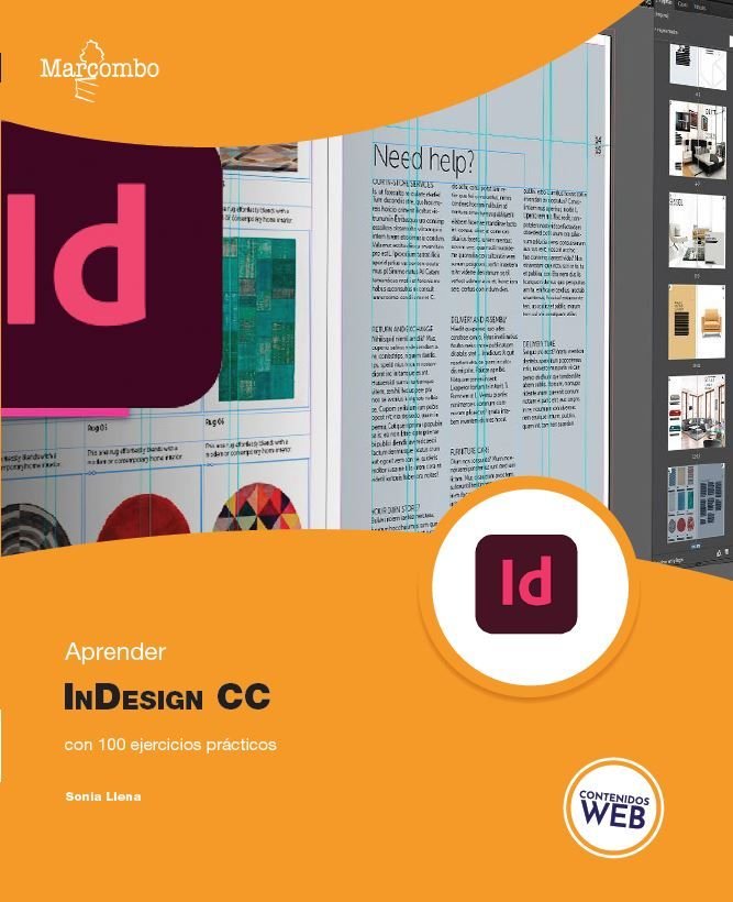 APRENDER INDESIGN CC CON 100 EJERCICIOS, de LLENA,SONIA | portada del libro