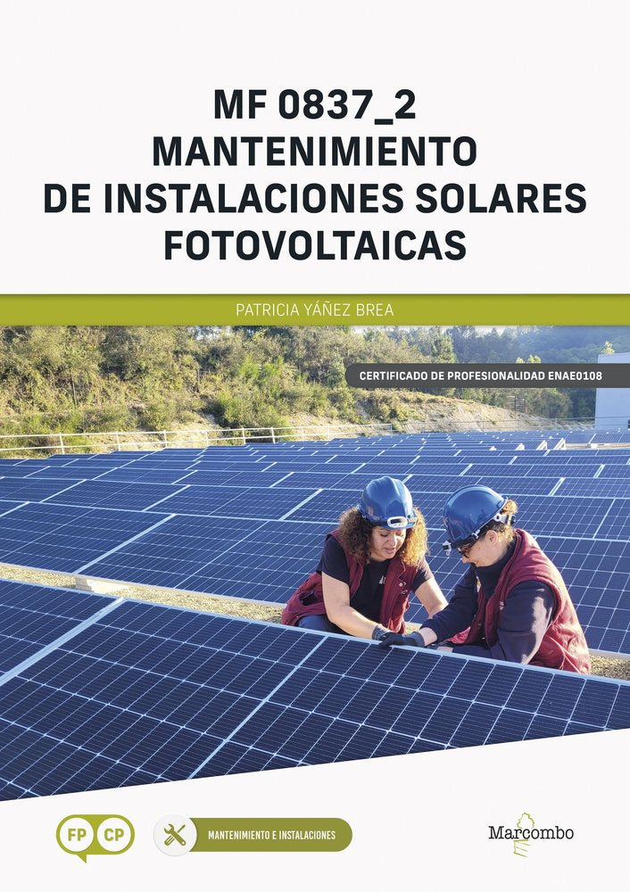 MANTENIMIENTO DE INSTALACIONES SOLARES FOTOVOLTAICAS | portada del libro