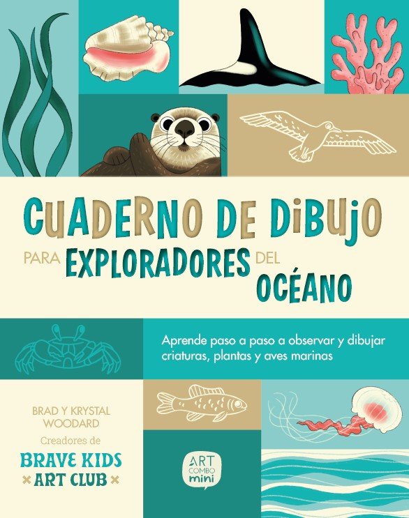 CUADERNO DE DIBUJO PARA EXPLORADORES DEL OCEANO, de WOODARD,BRAD | portada del libro
