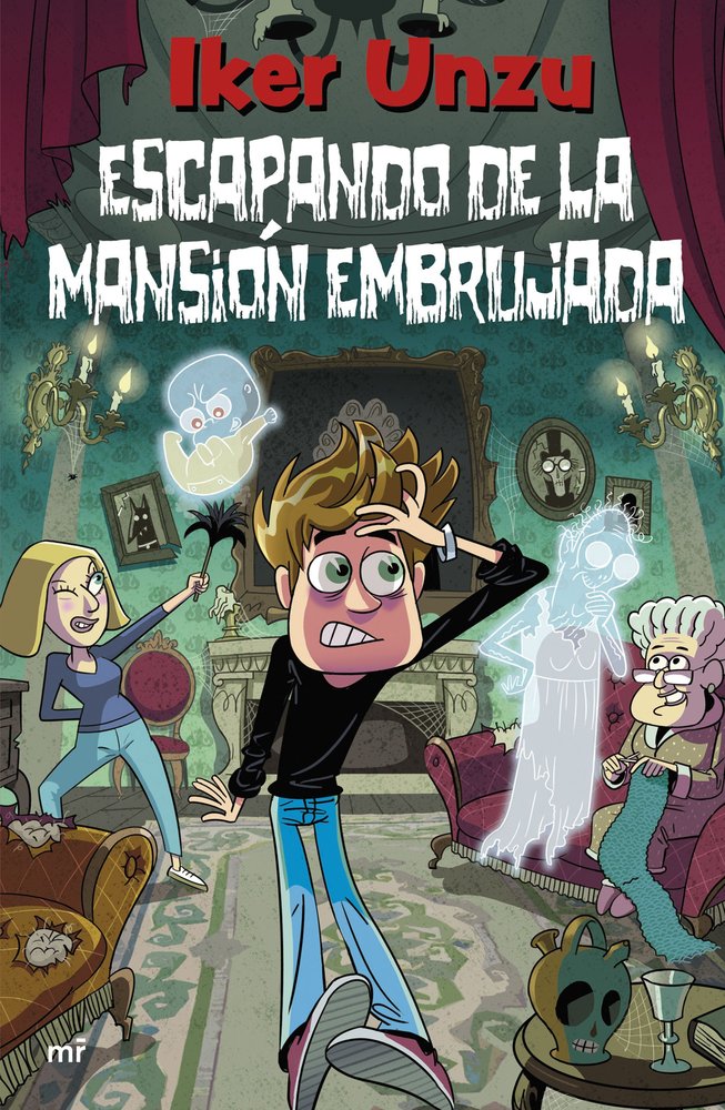 ESCAPANDO DE LA MANSION EMBRUJADA, de IKER UNZU | portada del libro