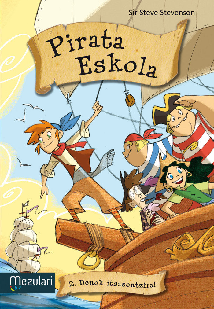 Pirata Eskola. Denok itsasontzira, de Pasqualotto, Mario | portada del libro