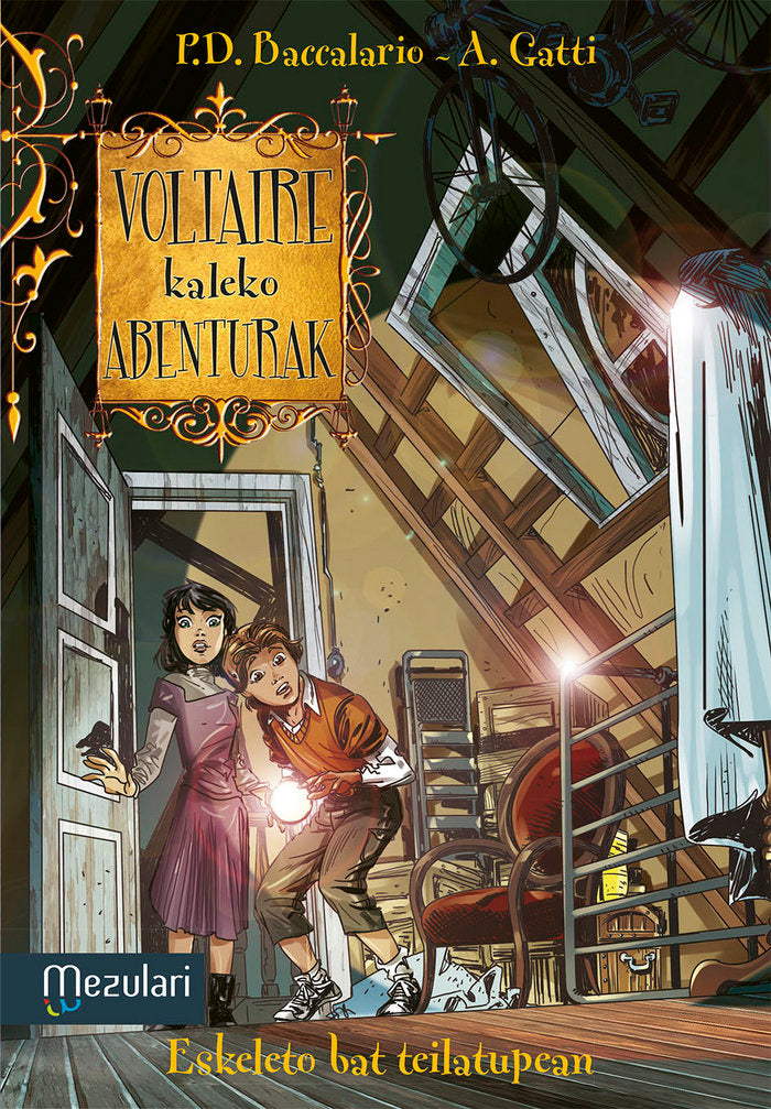 Voltaire kaleko abenturak: Eskeleta bat teilatupena, de Baccalario, Pierdomenico | portada del libro